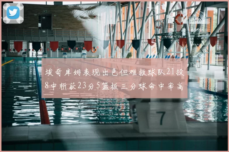 埃奇库姆表现出色但难救球队21投8中斩获23分5篮板三分球命中率高达45